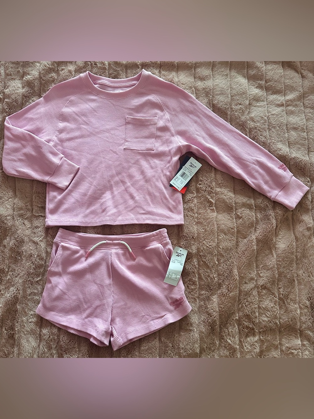 NWT Reebok waffle knit outfit girls sz M (8)